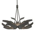 Hubbardton Forge 2012 Natural Iron Clear Glass with Frosted Diffuser (YE) Multi Corona Pendant