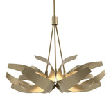 Hubbardton Forge 2012 Soft Gold Clear Glass with Frosted Diffuser (YE) Multi Corona Pendant