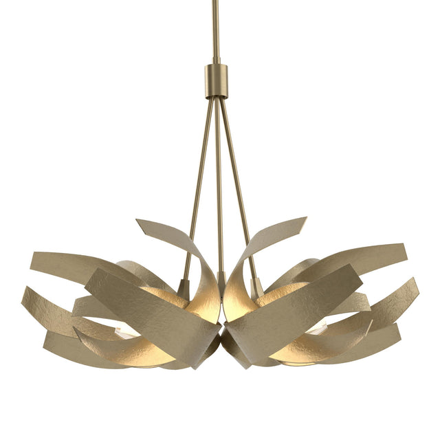 Hubbardton Forge 2012 Soft Gold Clear Glass with Frosted Diffuser (YE) Multi Corona Pendant