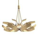 Hubbardton Forge 2012 Modern Brass Clear Glass with Frosted Diffuser (YE) Multi Corona Pendant