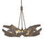 Hubbardton Forge 2020 Bronze Brass Clear Glass with Frosted Diffuser (YE) Multi Corona Brass Accent Pendant