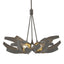 Hubbardton Forge 2020 Dark Smoke Brass Clear Glass with Frosted Diffuser (YE) Multi Corona Brass Accent Pendant