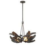 Hubbardton Forge 2020 Dark Smoke Brass Clear Glass with Frosted Diffuser (YE) Multi Corona Brass Accent Pendant