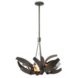 Hubbardton Forge 2020 Dark Smoke Brass Clear Glass with Frosted Diffuser (YE) Multi Corona Brass Accent Pendant