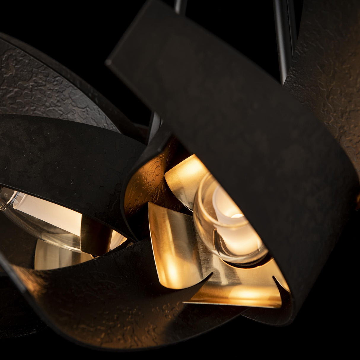Hubbardton Forge 2020 Dark Smoke Brass Clear Glass with Frosted Diffuser (YE) Multi Corona Brass Accent Pendant