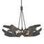 Hubbardton Forge 2020 Black Brass Clear Glass with Frosted Diffuser (YE) Multi Corona Brass Accent Pendant