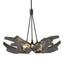 Hubbardton Forge 2020 Oil Rubbed Bronze Brass Clear Glass with Frosted Diffuser (YE) Multi Corona Brass Accent Pendant