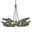 Hubbardton Forge 2020 Natural Iron Brass Clear Glass with Frosted Diffuser (YE) Multi Corona Brass Accent Pendant
