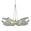 Hubbardton Forge 2020 Vintage Platinum Brass Clear Glass with Frosted Diffuser (YE) Multi Corona Brass Accent Pendant
