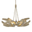 Hubbardton Forge 2020 Soft Gold Brass Clear Glass with Frosted Diffuser (YE) Multi Corona Brass Accent Pendant