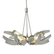 Hubbardton Forge 2020 Sterling Brass Clear Glass with Frosted Diffuser (YE) Multi Corona Brass Accent Pendant