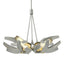 Hubbardton Forge 2020 Sterling Brass Clear Glass with Frosted Diffuser (YE) Multi Corona Brass Accent Pendant