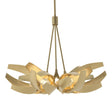 Hubbardton Forge 2020 Modern Brass Brass Clear Glass with Frosted Diffuser (YE) Multi Corona Brass Accent Pendant
