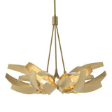 Hubbardton Forge 2020 Modern Brass Brass Clear Glass with Frosted Diffuser (YE) Multi Corona Brass Accent Pendant