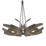 Hubbardton Forge 2014 Dark Smoke Clear Glass with Frosted Diffuser (YE) Multi Corona Large Pendant