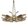 Hubbardton Forge 2014 Soft Gold Clear Glass with Frosted Diffuser (YE) Multi Corona Large Pendant