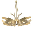 Hubbardton Forge 2014 Modern Brass Clear Glass with Frosted Diffuser (YE) Multi Corona Large Pendant