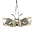 Hubbardton Forge 2014 Sterling Clear Glass with Frosted Diffuser (YE) Multi Corona Large Pendant