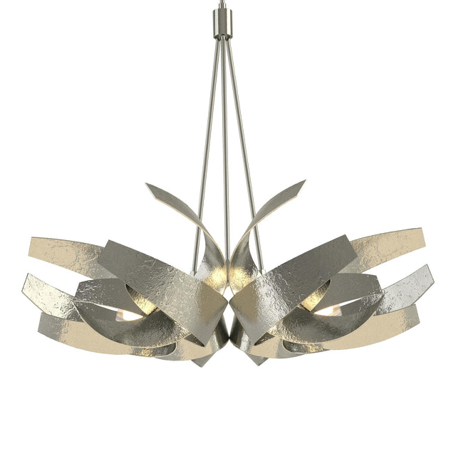 Hubbardton Forge 2014 Sterling Clear Glass with Frosted Diffuser (YE) Multi Corona Large Pendant