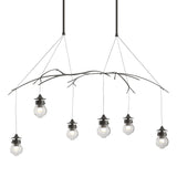 Hubbardton Forge 2018 Dark Smoke Clear Glass (ZM) Long Kiwi Pendant