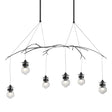 Hubbardton Forge 2018 Black Clear Glass (ZM) Long Kiwi Pendant