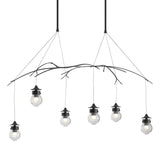 Hubbardton Forge 2018 Black Clear Glass (ZM) Long Kiwi Pendant