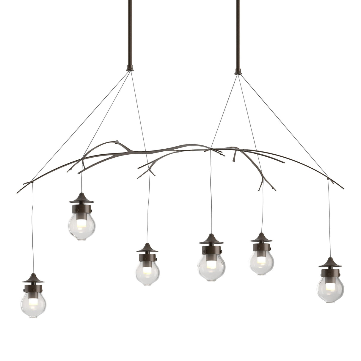 Hubbardton Forge 2018 Bronze Clear Glass (ZM) Standard Kiwi Pendant