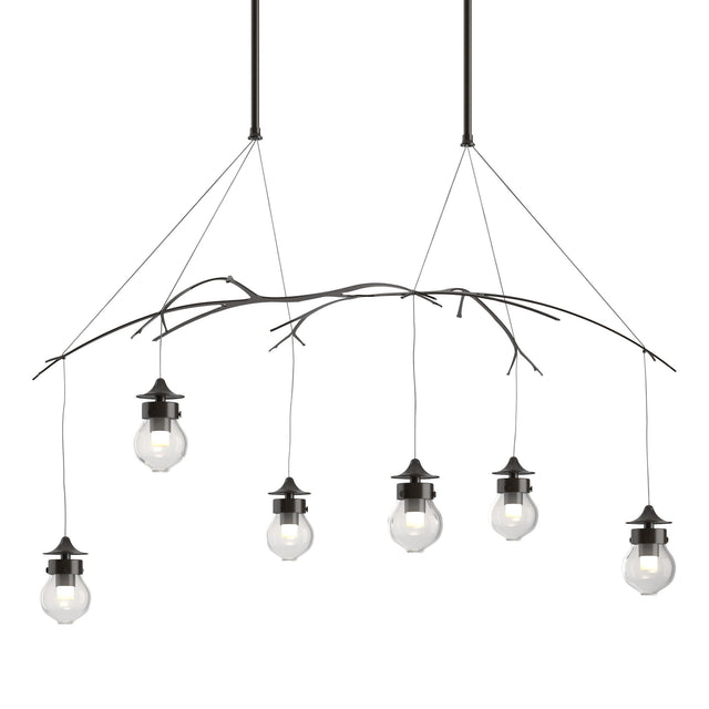 Hubbardton Forge 2018 Oil Rubbed Bronze Clear Glass (ZM) Standard Kiwi Pendant