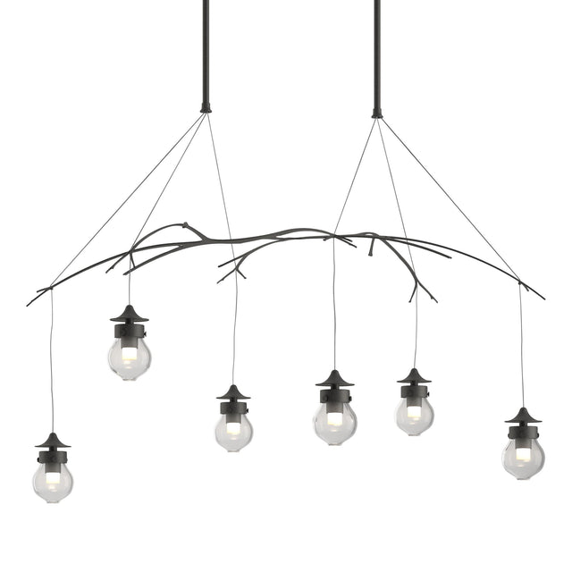 Hubbardton Forge 2018 Natural Iron Clear Glass (ZM) Standard Kiwi Pendant