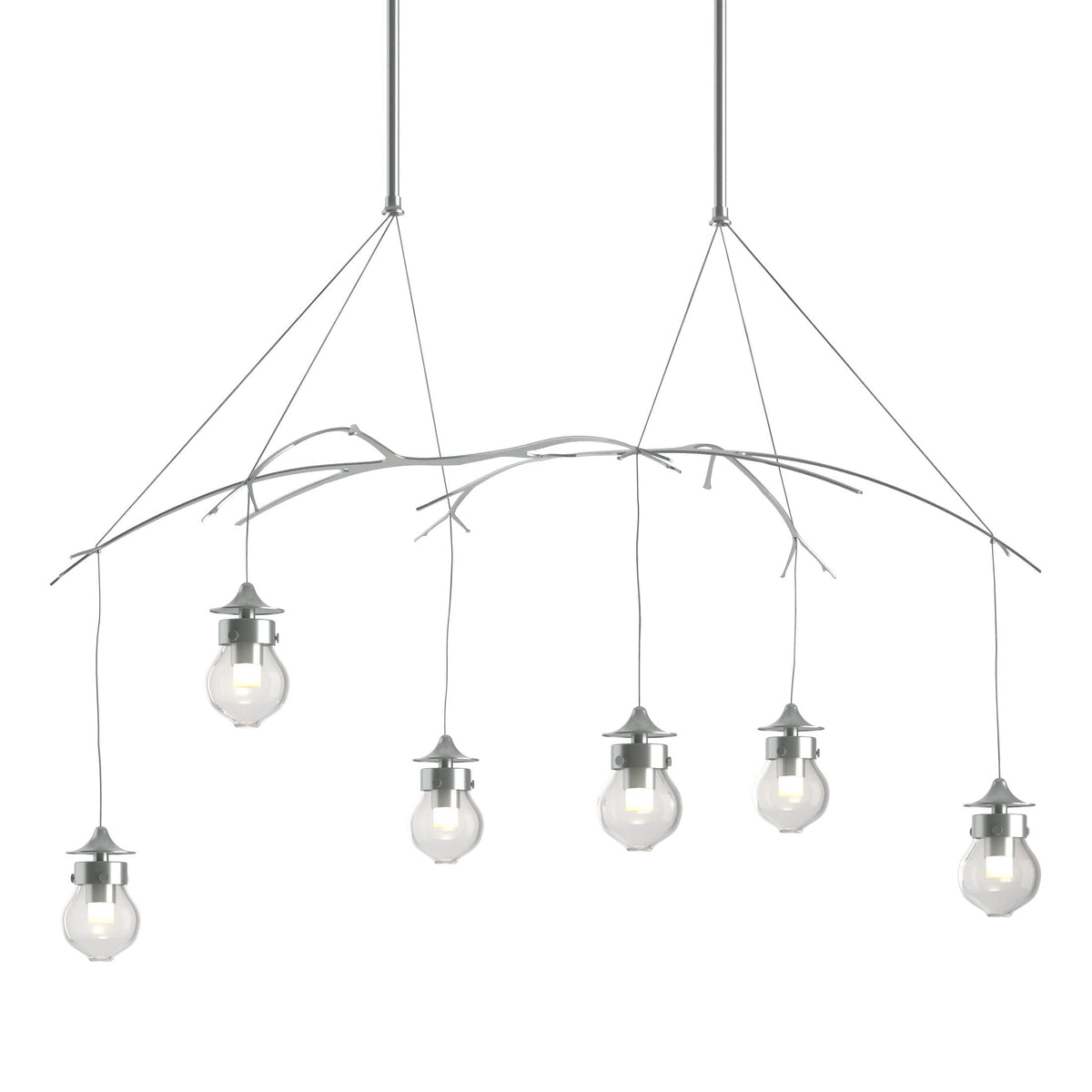 Hubbardton Forge 2018 Vintage Platinum Clear Glass (ZM) Standard Kiwi Pendant