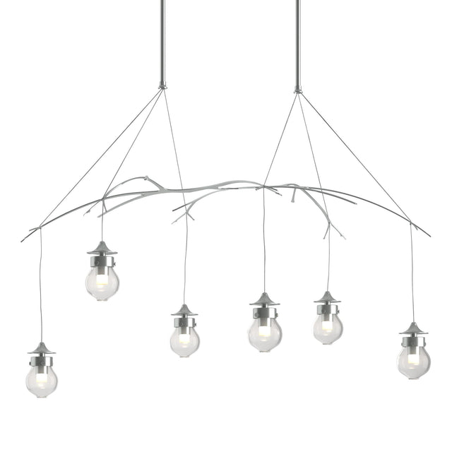 Hubbardton Forge 2018 Vintage Platinum Clear Glass (ZM) Standard Kiwi Pendant