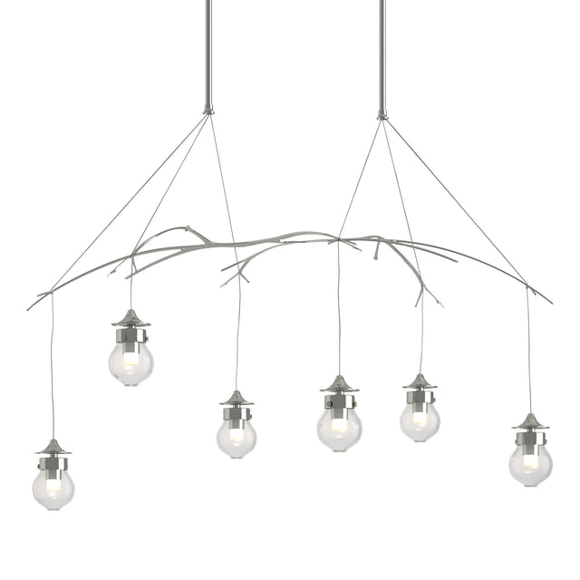 Hubbardton Forge 2018 Sterling Clear Glass (ZM) Standard Kiwi Pendant