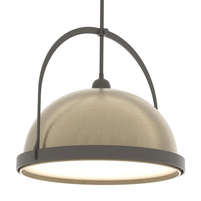 Hubbardton Forge 2020 Dark Smoke Soft Gold Multi Atlas Large Pendant