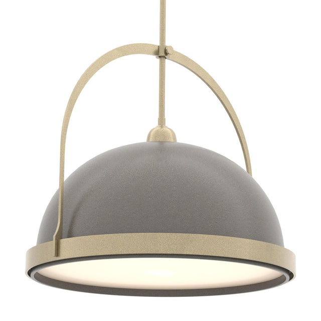 Hubbardton Forge 2020 Soft Gold Dark Smoke Multi Atlas Large Pendant