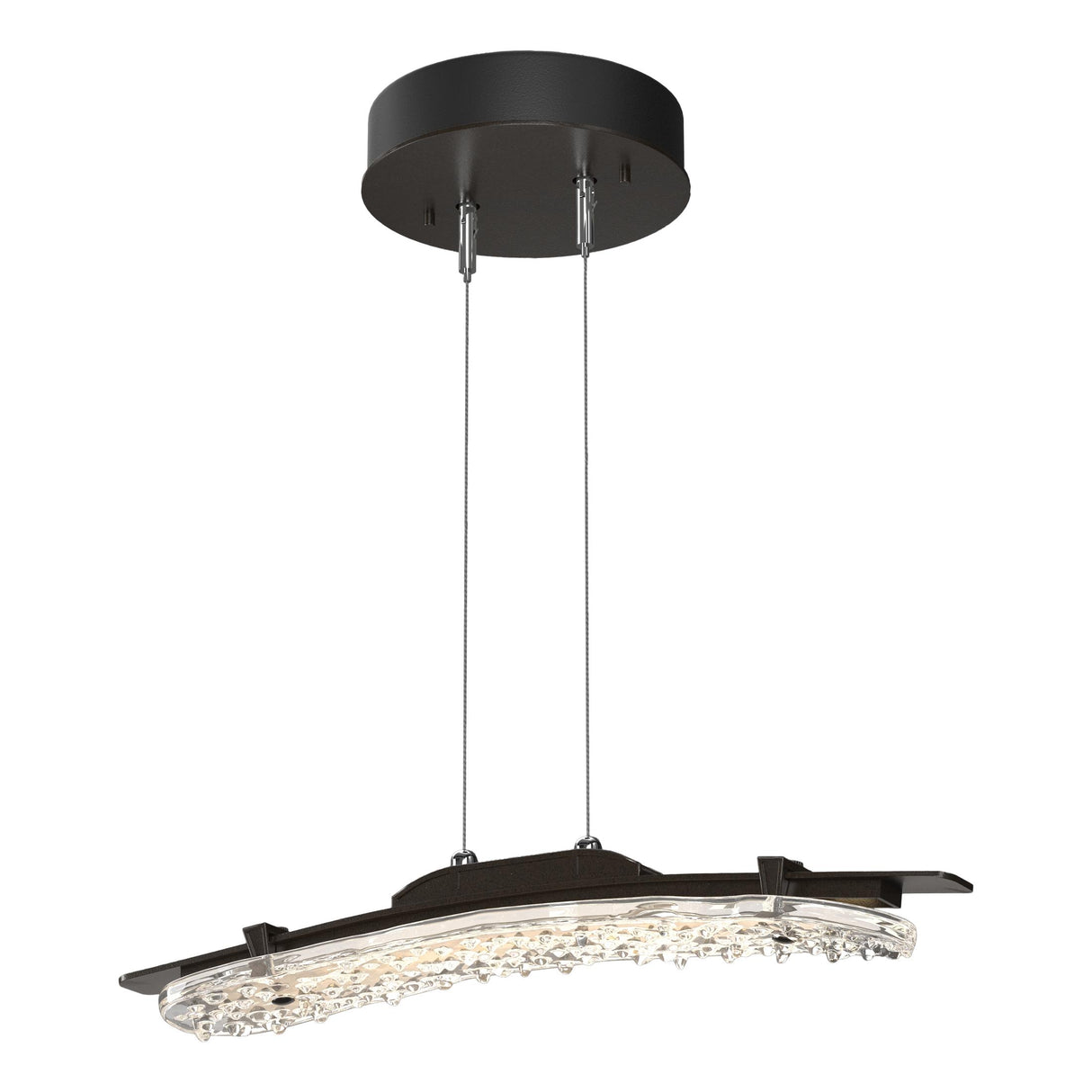 Hubbardton Forge 2023 Oil Rubbed Bronze Clear Glass (ZM) Standard Glissade LED Pendant