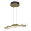 Hubbardton Forge 2023 Modern Brass Clear Glass (ZM) Standard Glissade LED Pendant