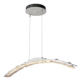 Hubbardton Forge 2023 White Clear Glass (ZM) Standard Glissade Large LED Pendant