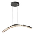 Hubbardton Forge 2023 Dark Smoke Clear Glass (ZM) Standard Glissade Large LED Pendant