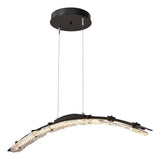 Hubbardton Forge 2023 Oil Rubbed Bronze Clear Glass (ZM) Standard Glissade Large LED Pendant