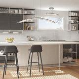 Hubbardton Forge 2023 Vintage Platinum Clear Glass (ZM) Standard Glissade Large LED Pendant