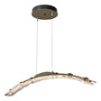 Hubbardton Forge 2023 Soft Gold Clear Glass (ZM) Standard Glissade Large LED Pendant