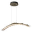 Hubbardton Forge 2023 Soft Gold Clear Glass (ZM) Standard Glissade Large LED Pendant