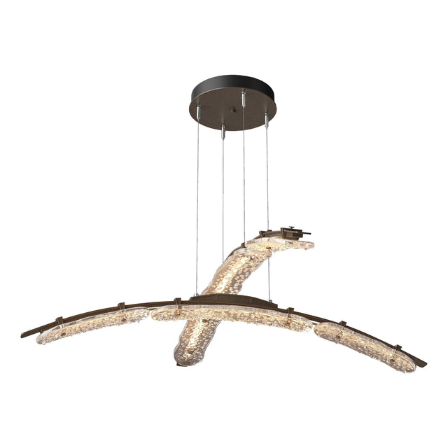 Hubbardton Forge 2023 Bronze Clear Glass (ZM) Standard Glissade Double Large LED Pendant