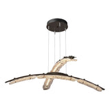 Hubbardton Forge 2023 Oil Rubbed Bronze Clear Glass (ZM) Standard Glissade Double Large LED Pendant