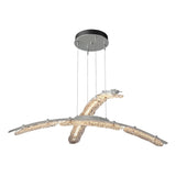 Hubbardton Forge 2023 Vintage Platinum Clear Glass (ZM) Standard Glissade Double Large LED Pendant