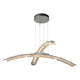Hubbardton Forge 2023 Sterling Clear Glass (ZM) Standard Glissade Double Large LED Pendant