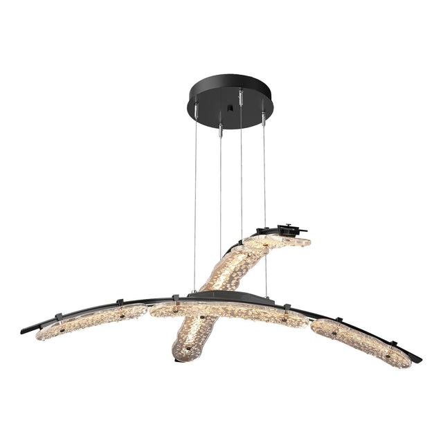 Hubbardton Forge 2023 Ink Clear Glass (ZM) Standard Glissade Double Large LED Pendant