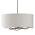 Hubbardton Forge 2012 Bronze Flax Shade (SE) Multi Brindille Drum Shade Pendant