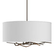 Hubbardton Forge 2012 Bronze Natural Anna Shade (SF) Multi Brindille Drum Shade Pendant
