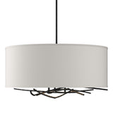 Hubbardton Forge 2012 Black Flax Shade (SE) Multi Brindille Drum Shade Pendant